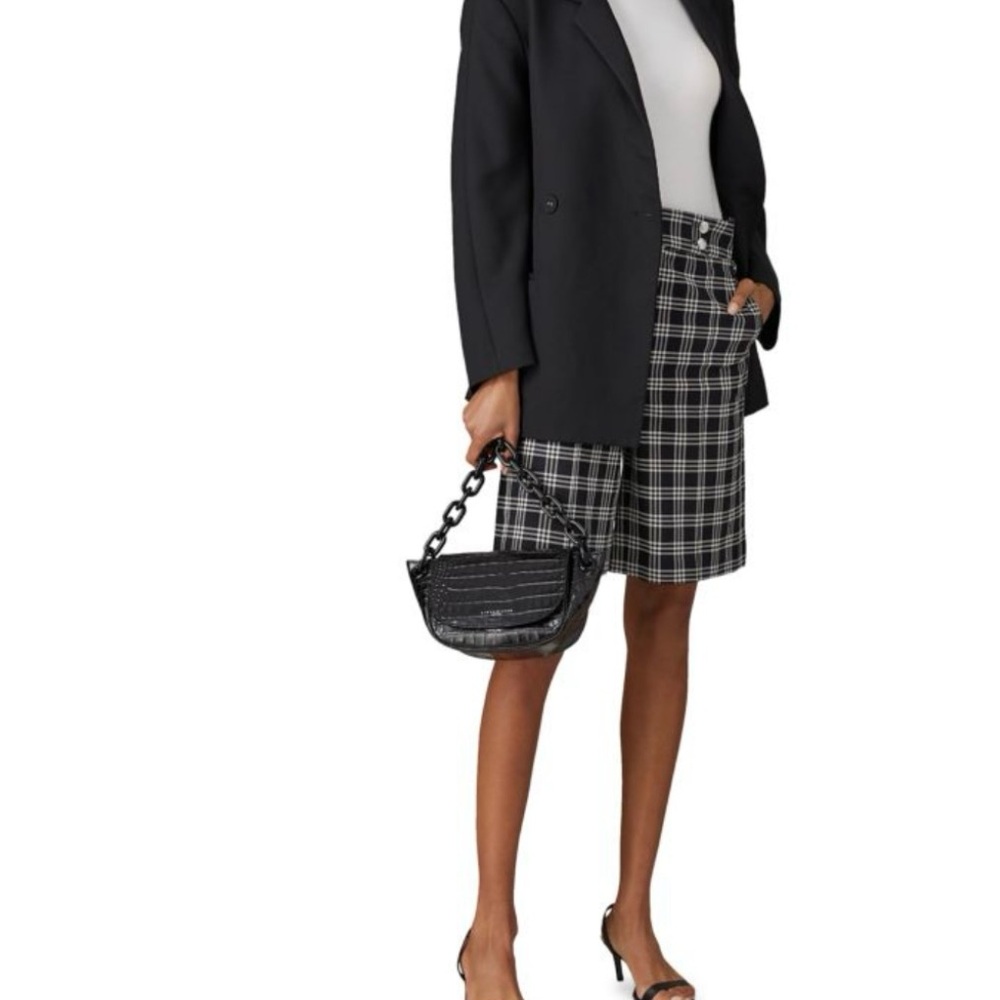 Veronica Beard Saira Check Culotte Shorts